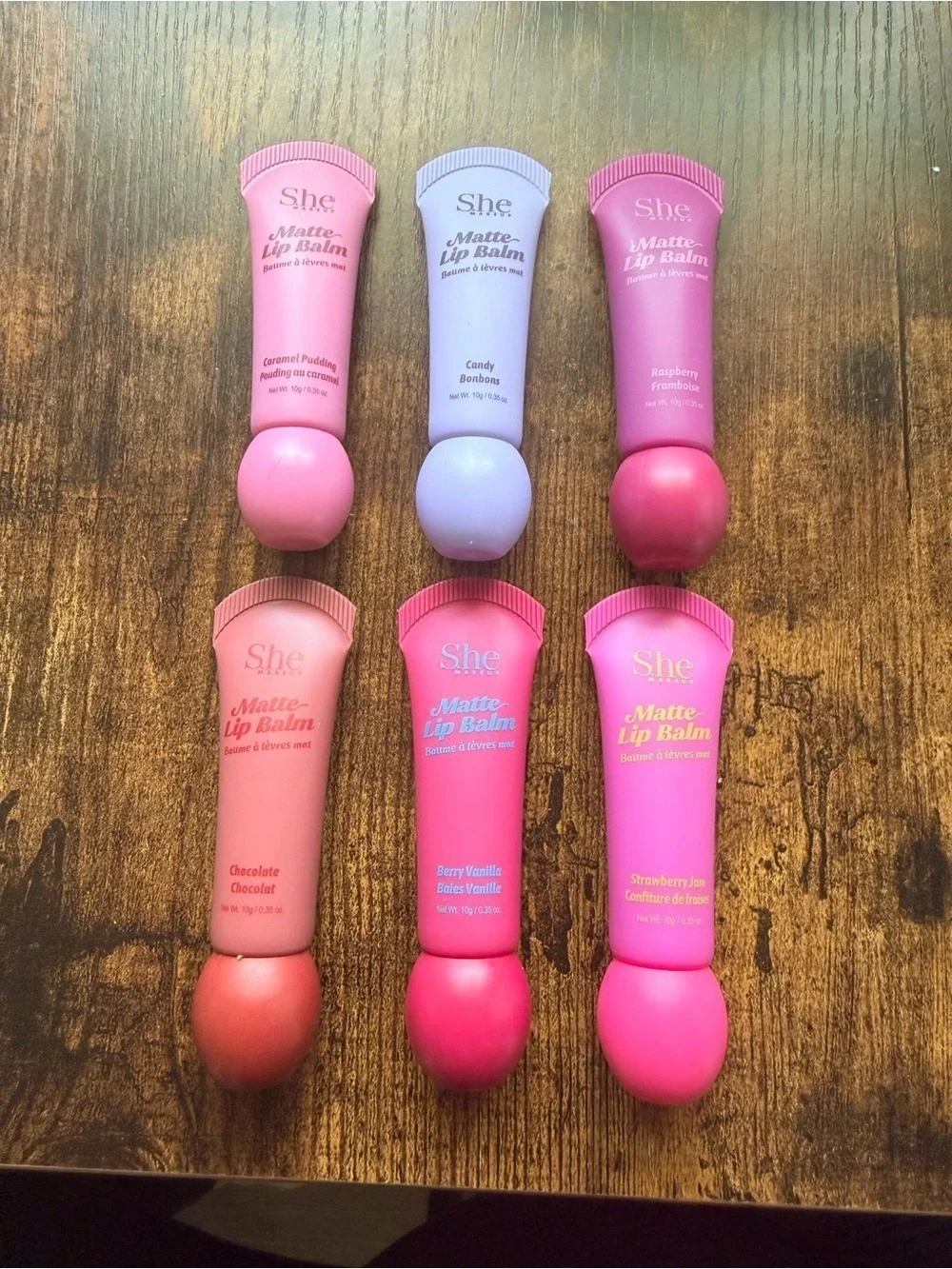 She Makeup Matte Lip Balm - Pink & Purple Assorted Shades